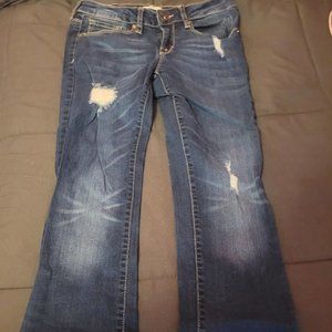 Bullhead (PacSun) Denim Stretchy Distressed Slim Bootcut Jeans — Size 5L